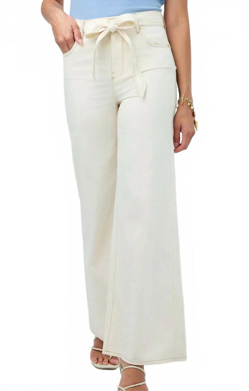 NEW SPARTINA 449 faye denim trouser in antique white